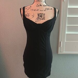 SKIMS corset black dress